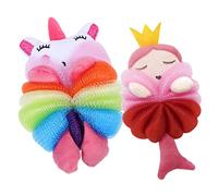BESPORTBLE 2pcs Cartoon Bath Balls with Exfoliating Mesh Friendly Shower Sponge for Body Cleansing and Fun Bath Lightweight and Durable Loofah for Home and Travel