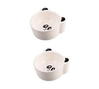 BESPORTBLE 2pcs Cartoon Ceramic Small Animals Food Bowl Tip Hamster Feeding Basin for Guinea Pigs and Other Pets Easy to Clean Non- Design for Food and Water