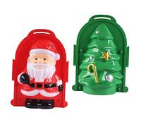 BESPORTBLE 2pcs Cartoon Snow Molds for Outdoor Winter Play Portable Makers with Santa Christmas Tree Shapes Cold Resistant Snow Tools for Fun Battles and Sand Games