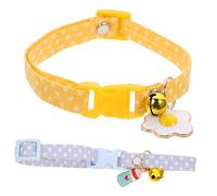 BESPORTBLE 2pcs Cat Collars Bells Cute Reusable Kitten Neck Decor for Boys for Daily Wear Training Holidays and Parties Comfortable Safe Breakaway Design