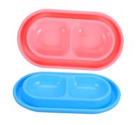 BESPORTBLE 2pcs Cat Feeding Bowls with Ant Moat Non Slip Dual Pet Dishes for Cats Small Dogs Convenient Water and Food Feeder for Home Apartment Use