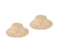 BESPORTBLE 2pcs Cat Sunshade Hat Adjustable Pet Accessory for Dogs Cats Random Color Dress-up Prop Lightweight Farmer Hat for Outdoor Fun and Birthday Celebrations