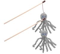 BESPORTBLE 2Pcs Cat Toys Octopus Interactive Teasing Stick Toy Plush Jelly Fishing Pole for Indoor Cats