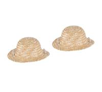 BESPORTBLE 2pcs Cat Woven Hat for Pets Adjustable Farmer Sun Hat for Cats and Dogs Random Color Costume Accessory for Parties Birthdays and Photo Shoots
