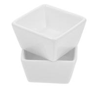 BESPORTBLE 2pcs Ceramic Candy Jars Square Cube Containers Multipurpose Food Dish for Seasonings Serving Sugar Pot Small Tableware