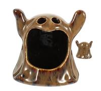 BESPORTBLE 2pcs Ceramic Ghost Shaped Hamster House Cute Hideout for Pets Comfortable Habitat for Hamsters Gerbils and and Safe Design