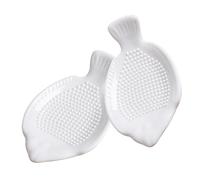 BESPORTBLE 2pcs Ceramic Manual Garlic Grinder Fish Shaped Kitchen Mashers for Ginger Onion Cheese Vegetable Root Fruits Easy to Clean and Store Multifunctional Handheld Food Prep Tool for