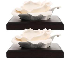 BESPORTBLE 2pcs Ceramic Rose Shaped Aroma Diffuser for Car and Home Lightweight Essential Oil Diffuser Unique round Corners Design for Office and Living Room