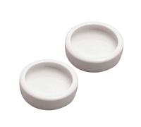 BESPORTBLE 2pcs Ceramics Crawler Food Dish Anti-escape Round Feeder Bowl for Shrimp Fish and Reptiles Durable Smooth Design for Enhanced Aquarium Aesthetics