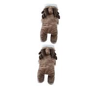 BESPORTBLE 2pcs Charming Dog Christmas Outfits Elk Pattern Pet Coats Warm and Comfortable for Winter Party Ready