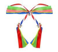 BESPORTBLE 2pcs Cheer Poms Props with Double-Headed Bells Handheld for Gymnastics Dance and Competition