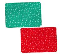 BESPORTBLE 2Pcs Christmas Dog Cat Bed Mats Warm Sofa Pads for Pets Lightweight Portable Puppy Blankets for Dog Beds Cages Cars and Home Use for Pets