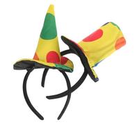 BESPORTBLE 2pcs Circus Clown Hat Headband Comfortable Clown Accessories for Carnival Halloween Birthday Parties and Themed Events