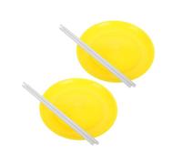BESPORTBLE 2pcs Circus Performance Juggling Plates with Sticks Lightweight Plastic Discs Balance Mastery Stage Props for Party Favors and Skill Games