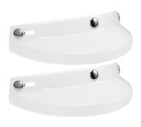 BESPORTBLE 2pcs Classic Retro 3 Snap Helmet Peak Visor Sun Shield for Motorcycle Helmets, Sturdy PC Material with Thickened Front Edge, Reducing Glare for Daily Outings and Skateboarding