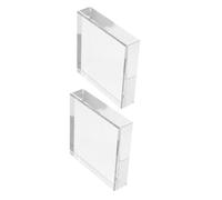 BESPORTBLE 2pcs Clear Glass Paperweight Blocks Decorative Heavy Paperweights for Home Office Crafts Reading Modern Aesthetic Space Saving Design