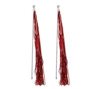BESPORTBLE 2pcs Colorful Cat Teaser Wand Set Long Ribbons Interactive Flirting Stick Toys for Indoor Cats Strengthen Bond Keep Kittens Active Red