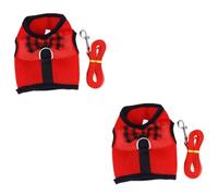 BESPORTBLE 2pcs Comfortable Mesh Harness Vest Leash for Hamster Rabbit Breathable Lightweight