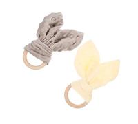 BESPORTBLE 2pcs Comfortable Newborn Towel Toy Teether Ring for Soothing Security Blanket for Sleep Pack