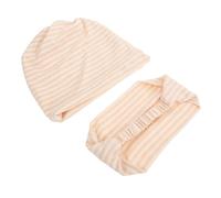 BESPORTBLE 2pcs Confinement Hat and Scarf Cotton Material Designed for Warm and Breathable Comfort during Postpartum Recovery for Mothers Seeking Simple Yet Head Coverings