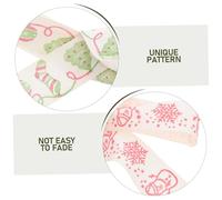 BESPORTBLE 2pcs Cotton Christmas Ribbon for Holiday Crafts Reusable Xmas Tree and Stocking Decorations with Snowman and Snowflake Patterns Multipurpose Festive Gift Wrapping and Wreath DIY