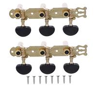 BESPORTBLE 2Pcs Creative Guitar Tuning Pegs Black Imitation Plated Turners for Electronic Guitar Tuning Fully Enclosed Design for Accurate and Easy Installation