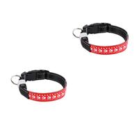 BESPORTBLE 2pcs Creative Led Dog Necklace Pu and Pet Collar Three Lighting Modes for Nighttime Visibility