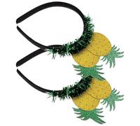 BESPORTBLE 2pcs Creative Pineapple Fruit Hairband Set Yellow Party Hair Hoop for Girls Family Activities Hawaiian Festival Headwear