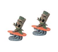 BESPORTBLE 2pcs Creative Resin Aquarium Treant Ornament Cartoon Tree Fish Tank Decor Lifelike Underwater Landscape Adornment for Fish Tanks Safe Material Design
