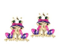 BESPORTBLE 2pcs Cute Cartoon Frog Brooch Pin Fashionable Lapel Pin for Women Accessory for Clothing Bags and Scarves Adorable for Special Occasions and Personal Style