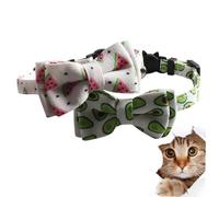 BESPORTBLE 2pcs Cute Pet Collar Pattern Design for Cats and Kittens Includes White Watermelon and Green Avocado for Fashionable Pet Outfits