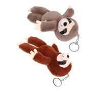 BESPORTBLE 2pcs Cute Sloth Plush Keychain Bag Pendant Lightweight Soft Animal Doll Charm for Keys Bags Phones Decorative Accessory for Everyday Use