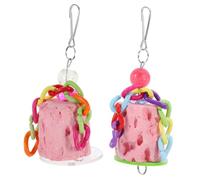 BESPORTBLE 2pcs Cute Tree Root Design Parrot Chewing Toy Grinding Stone for Pet Molars and Teeth Cleaning Random Color