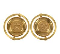 BESPORTBLE 2pcs Desktop Coin Spinning Fidget: Brass Metal Fidget Toy for Anxiety Relief - Coin Shape Spinning Toy for Desk Accessories and Office Use