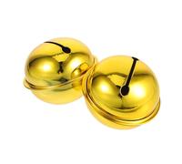BESPORTBLE 2pcs Diy Metal Bells Large Round Hanging Bells Craft Ornament Accessory for Crafts Vintage Style Metal Pendant Christmas Decorations