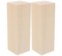 BESPORTBLE 2pcs DIY Pine Wood Strips Solid Basswood Carving Blocks for Crafting and Sanding, Suitable for Home Decoration and Artisan Projects, Beige
