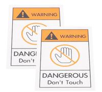 BESPORTBLE 2pcs Do Not Touch Safety Label Stickers with Obvious Warning and Sturdy Pvc Material, round Safety Signs for Equipment Factory and Warehouse Use