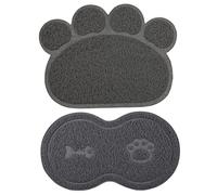 BESPORTBLE 2Pcs Dog Feeding Mat Non Slip Pet Food and Water Dish Pad Material for Easy Cleaning for Cat Litter Boxes and Dog Bowls Keeps Floors Mess