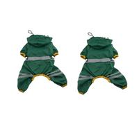 BESPORTBLE 2pcs Dog Large Dog Rainwear Waterproof Pet Rain Jacket Small Coats Acrylic Fibres Dark