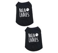 BESPORTBLE 2pcs Dog Letter Printed Cotton Pet Vest for Dogs Comfortable Outdoor Apparel for Parties and Daily Walks Black s
