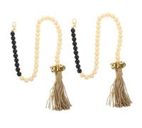 BESPORTBLE 2pcs Dog Training Bell Decorative Wooden Beads and Hanging Rope Stylish and Functional Doorbell for Pet Communication and Potty Training