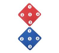 BESPORTBLE 2pcs Double-Sided Fencing Training Targets for Indoor and Outdoor Use, Sturdy Hanging Wall-Mounted Arrow Pads in Navy Blue and Red, Reusable Bow and Sword Practice Equipment