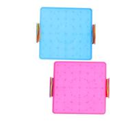 BESPORTBLE 2pcs Double Sided Geoboard Mathematical Manipulative for Engaging Educational for Classroom Homeschool Enhances Fine Motor Skills Cognitive Flexibility