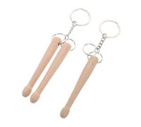 BESPORTBLE 2pcs Drum Mallets Accessories Drumsticks for Drummer Mini Drum Sticks Keychain Wood Drumsticks Holder Musical Instrument Keychain Miniature