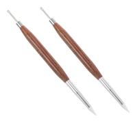 BESPORTBLE 2pcs Dual Tipped Manicure Tools Silicone Nail Art Brushes for Gel Polish Design Reusable Nail Drawing Pens for Sculpture Detail for Embossing and Shaping