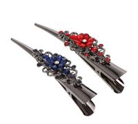 BESPORTBLE 2pcs Duck Bill Hair Clip Set in Alloy with Elegant Rhinestone Design, Lightweight and Not Easy be Broken, for Party and Celebrations Hair Accessories