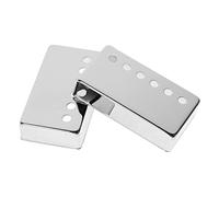 BESPORTBLE 2Pcs Electric Guitar Pickup Covers Silver Replacement Compatible with Bridge Neck Pickups Essential Electric Guitar Accessories for Enhanced Sound