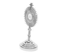 BESPORTBLE 2pcs Elegant Catholic Cross Metal Jesus Ornament Small Tabletop Decor for Church Altar Christian Figurine
