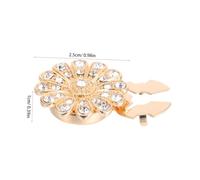 BESPORTBLE 2pcs Elegant Rhinestone Button Covers for Shirts Detachable Metal Cufflinks with Flower Design Stylish Bling Accessories for Men and Women S Formal Business Attire