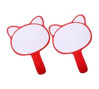 BESPORTBLE 2Pcs Erasable Scoreboard Paddles 20X28Cm PVC Handheld Whiteboards Single-Sided Red Frame Dry Erase Boards for Referee and Judge Use in Sports and Auctions